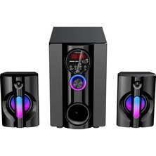 Pazarcan Fm/bt/sd/usb MD-95BT 2+1 20W Rgb Siyah Hoparlör