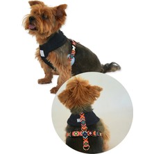 Feyza Design Renkli Denim Köpek Göğüs Tasması, Rahat ve Şık Tasarım