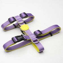 Feyza Design Şık Mor H Tipi Köpek Göğüs Tasması, Konforlu ve Dayanıklı Tasarım