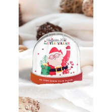 PremiumPort Noel Babadan Mutlu Yıllar Mesajı Kar Küresi, Hediye ve Dekorasyon Için