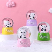 PremiumPort Sevimli Panda Tasarımlı Işıklı Kar Küresi, Çocuklar Için 9,2x6,7 cm