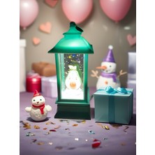 PremiumPort Orta Boy Işıklı Kar Küresi, Avokado Figürlü Dekorasyon Şamdan