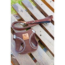 Feyza Design Yumuşak Süet Köpek Göğüs Tasma Seti, Rahat ve Şık Tasarım