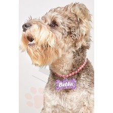 Feyza Design Pembe Incili Köpek Tasması ve Kolyesi, Şık ve Sevgi Dolu Tasarım