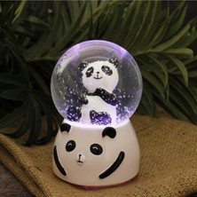 PremiumPort Yumuşak Dokulu, Kar Temalı Küçük Işıklı Dekorasyon Küresi