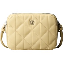 Calvin Klein %51 Polyester, %49 Poliüretan Açık Sarı Kadın Çapraz Çanta LV04F3328GRM0