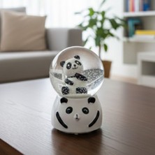 PremiumPort Işıklı Müzikli Panda Kar Küresi, Eğlenceli Masaüstü Biblo