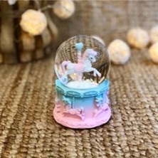 PremiumPort Işıklı Müzikli Atlı Karınca ve Unicorn Temalı Kar Küresi, Şık Dekorasyon