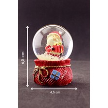 PremiumPort Yılbaşı Temalı Mini Kar Küresi, 6,5 Cm, Noel Baba Hediye Dekorasyonu