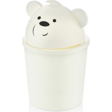 Yazıcı Özel Tasarım Hippo Hayvan Figürlü Çöp Kovası –banyo ve Mutfak Için Dekoratif Çöp Kutusu