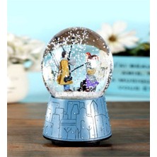 PremiumPort Kış Masalı Romantik Müzikli Dönen Kar Küresi, Ev Dekorasyonu Için Şık Tasarım