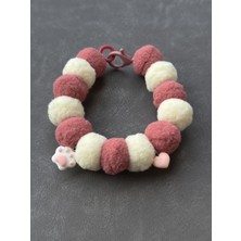 Feyza Design Yumuşak ve Renkli Ponponlu Köpek ve Kedi Tasması, Şık Aksesuar Seçeneği