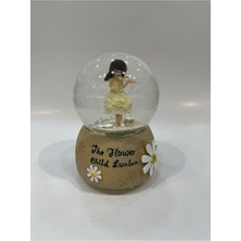 PremiumPort Rüya Gibi Papatya Temalı Müzikli Işıklı Orta Boy Kar Küresi