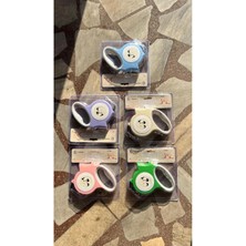 Feyza Design LED Işıklı Evcil Hayvan Gezdirme Tasması, 5m Otomatik Geri Sarmalı, Renk Seçenekleri