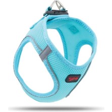 Feyza Design Okyanus Mavi Nefes Alabilir Köpek Göğüs Tasması, Rahat ve Şık Tasarım