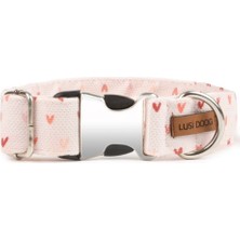 Feyza Design Sevimli Kalpli Pembe Köpek Boyun Tasması, Şık ve Rahat Kullanım