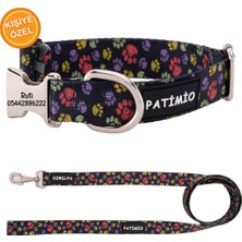 Feyza Design Renkli Köpek Tasması ve Gezdirme Seti, Kişiselleştirilebilir Köpek Kimliği