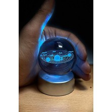 PremiumPort Renkli LED Işıklı Cam Küre Gezegenler Dekoratif Aydınlatma
