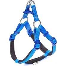 Feyza Design Yumuşak ve Rahat Dokuma Köpek Göğüs Tasması, 45X55 Cm, Mavi Renk