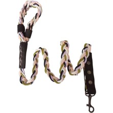 Feyza Design Saç Örgülü Köpek Gezdirme Kayışı ve Tasma, Pamuklu, Çok Katlı, Dayanıklı