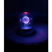 PremiumPort Galaksili Kız Temalı Rgb Işıklı Cam Küre, Dekoratif ve Işıklı Parça