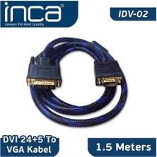 Pazarcan Inca Idv-02 DVI 24+5 To VGA Çevirici Kablo