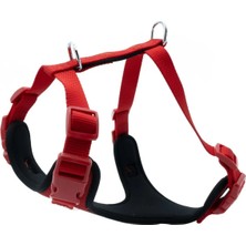 Feyza Design Havalı Dokuma Köpek Göğüs Tasma M-2X55-65CM, Kırmızı