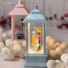 PremiumPort Beyaz Kar Küresi ile Kış Masalı Işıklı Dekorasyon Keyfi