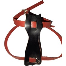 Feyza Design Kırmızı Deri Ayarlanabilir Köpek Göğüs Tasma 2-6 kg Için Ideal Seçim