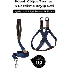 Feyza Design Ayarlanabilir Köpek Göğüs Tasması ve Gezdirme Kayışı Seti, El Yapımı, Dayanıklı