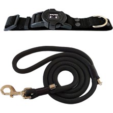 Feyza Design Siyah Köpek Boyun Tasması ve Gezdirme Kayışı Seti, Konforlu ve Şık Kullanım