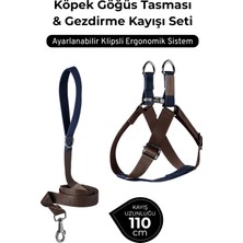 Feyza Design Ayarlanabilir Köpek Göğüs Tasması ve Gezdirme Kayışı Seti, El Yapımı, Dayanıklı