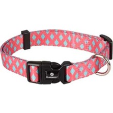 Feyza Design Konforlu Köpek Boyun Tasması, Pembe/yeşil, 30-45 cm