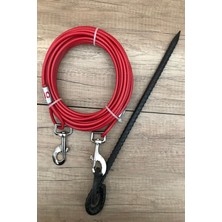 Feyza Design 6mm 10M Köpek Bahçe Bağlama Halatı ve Kazığı Seti