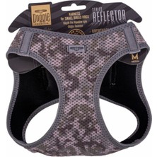 Feyza Design Havalı Dokuma Reflektör Köpek Göğüs Tasması, Kamuflaj, 32-38 cm