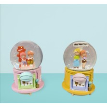 PremiumPort Gençler Için Renkli Kar Küresi, Pembe ve Sarı Büyük Boy