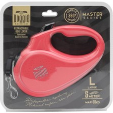 Feyza Design Otomatik Uzatma Tasma, Large, Pembe, 50 Kg, 5 Mt, Köpek Aksesuarı