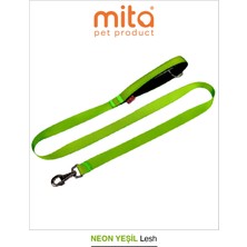 Feyza Design Neon Yeşil Uzun Köpek Gezdirme Tasması, Dayıklı ve Güvenli 120CM