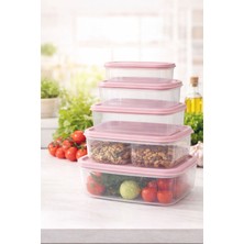 Emhouse 5’li Kapaklı Gıda Saklama Kabı Seti – Sızdırmaz, Şeffaf, Çok Amaçlı Mutfak Saklama Kutuları