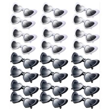 Newdaki Kalpli Gelin Damat Nedime Güneş Gözlüğü 24'lü Set UV400 - Düğün Nişan After Parti Bride And Groom