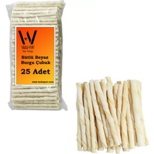 Feyza Design Doğal Tahılsız Köpek Çiğneme Süt Burgu, Yüksek Protein 25 Adet