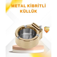 VeraGlobe Buğz Çakmak Entegreli Küllük Yeniden Doldurulabilir Metal Gövde