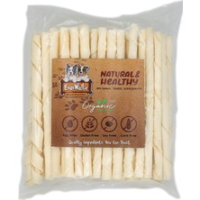 Feyza Design Beyaz Burgu Diş Temizleyici Köpek Kemiği, Kolajenli Doğal Ödül Çubuğu (50 Adet)