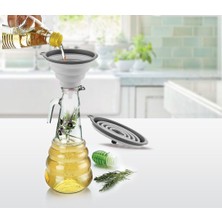 Yazıcı Katlanabilir Silikon Huni – Mutfak Için Pratik Sıvı Aktarma Aparatı