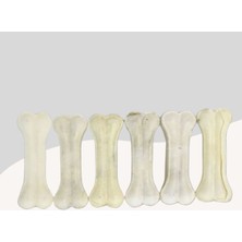 Feyza Design Yumuşak Sütlü Deri Kemik 8 cm 20-25 Gr. 6'lı Paket