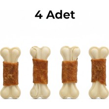 Feyza Design 4 Adet 7 cm Tavuk Etli Köpek Kemikleri Küçük Irk ve Yavru Için