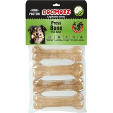 Feyza Design Premium Deri Pres Köpek Kemiği, 12 Cm, 4 Adet, Doğal ve Sağlıklı Yatıştırıcı
