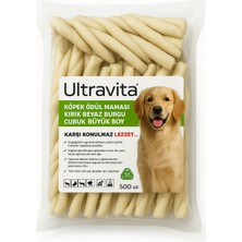 Feyza Design 500G Büyük Beyaz Burgu Köpek Ödül Çubukları, 15-20 Adet, Kalın ve Sağlıklı