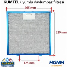 Hgnm E-Trading Aspiratör Davlumbaz Tel Filtre 265X320 mm Uyumlu Markalar Arçelik, Beko Kumtel 320X265 1 Adet