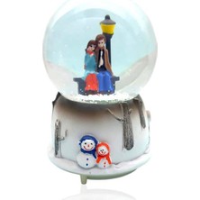 PremiumPort Renkli Işıklı Müzikli Kar Küresi, Oturan Çift Tasarım Keyfi